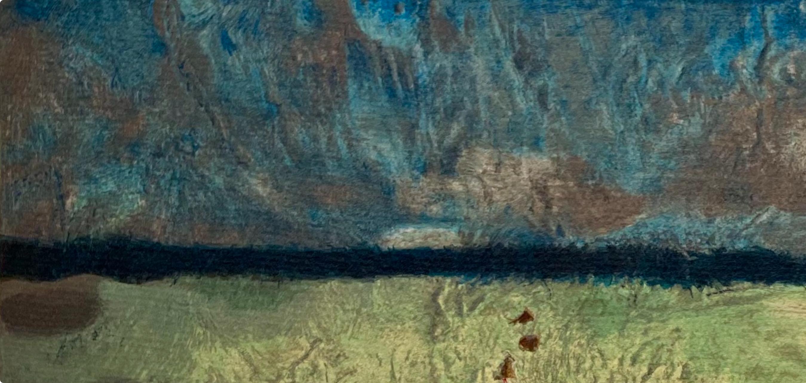Braque, Paysage aux coquelicots, Varengeville (dopo) - Print di Georges Braque