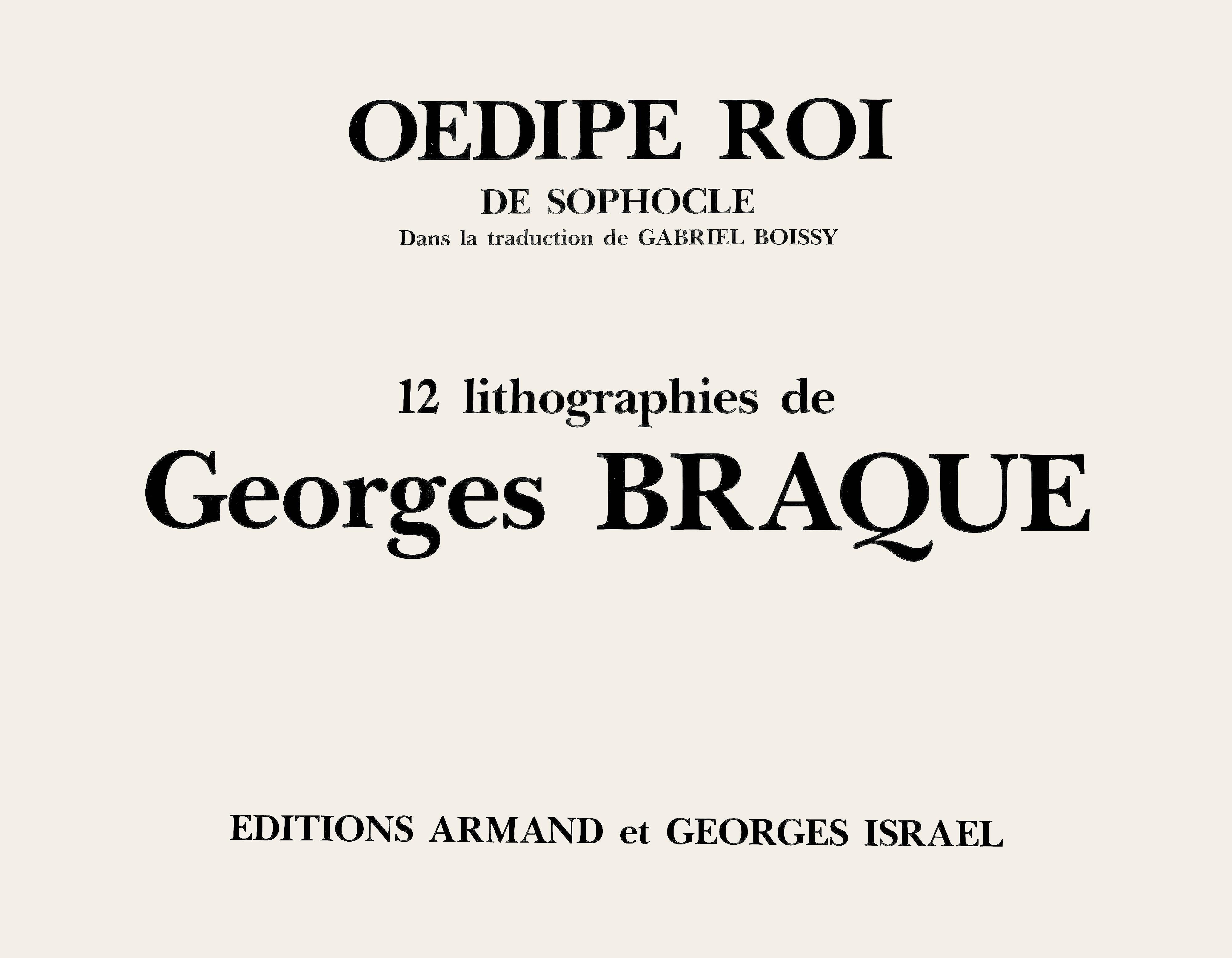 Braque, Phoenix, Œdipe roi de Sophocle (después) en venta 1