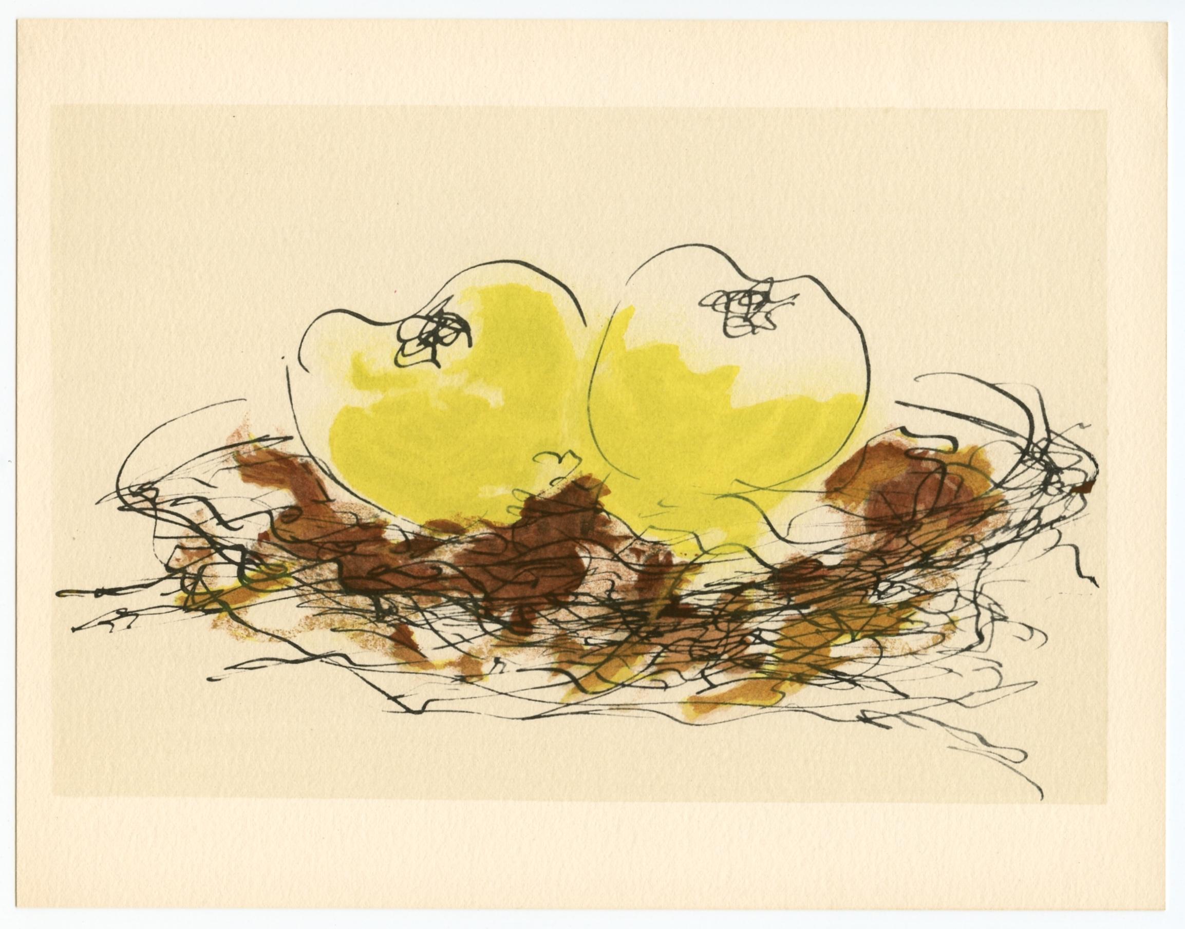 Braque, Pómmes, Georges Braque, Le Solitaire, XXe siècle (after) For Sale 4