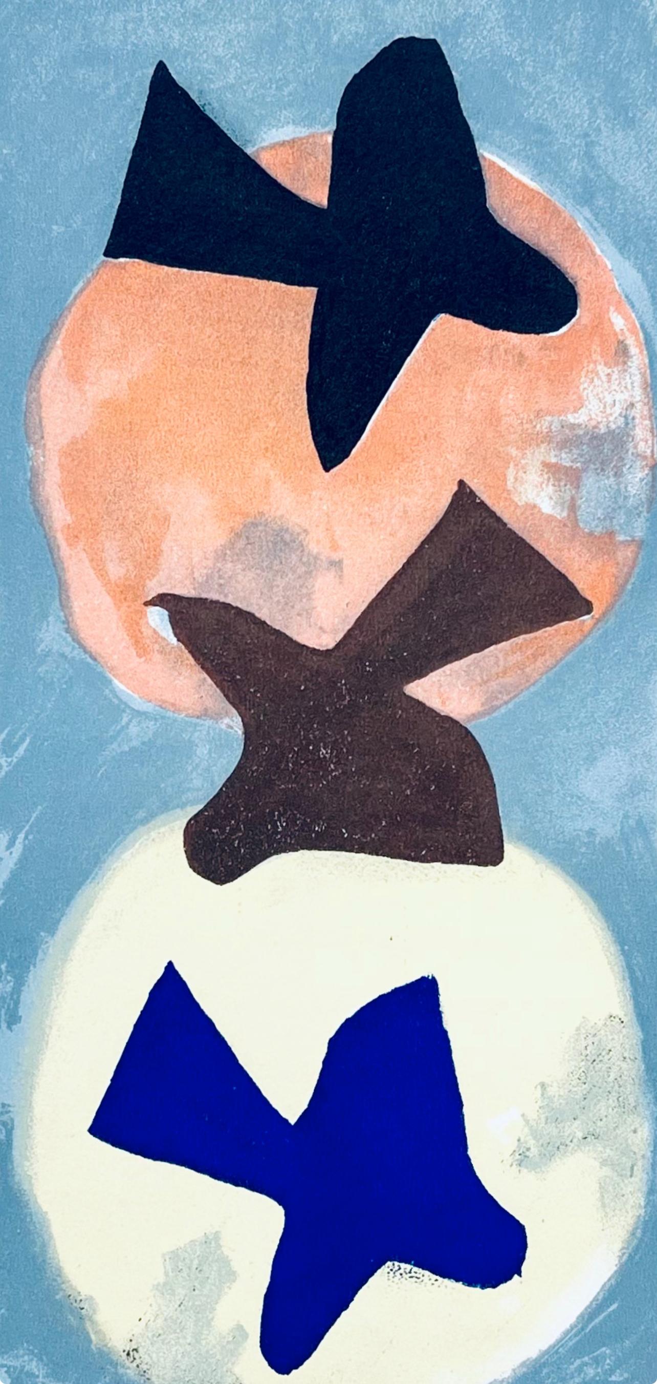 Braque, Soleil et lune I, Derrière le miroir (after) - Print by Georges Braque