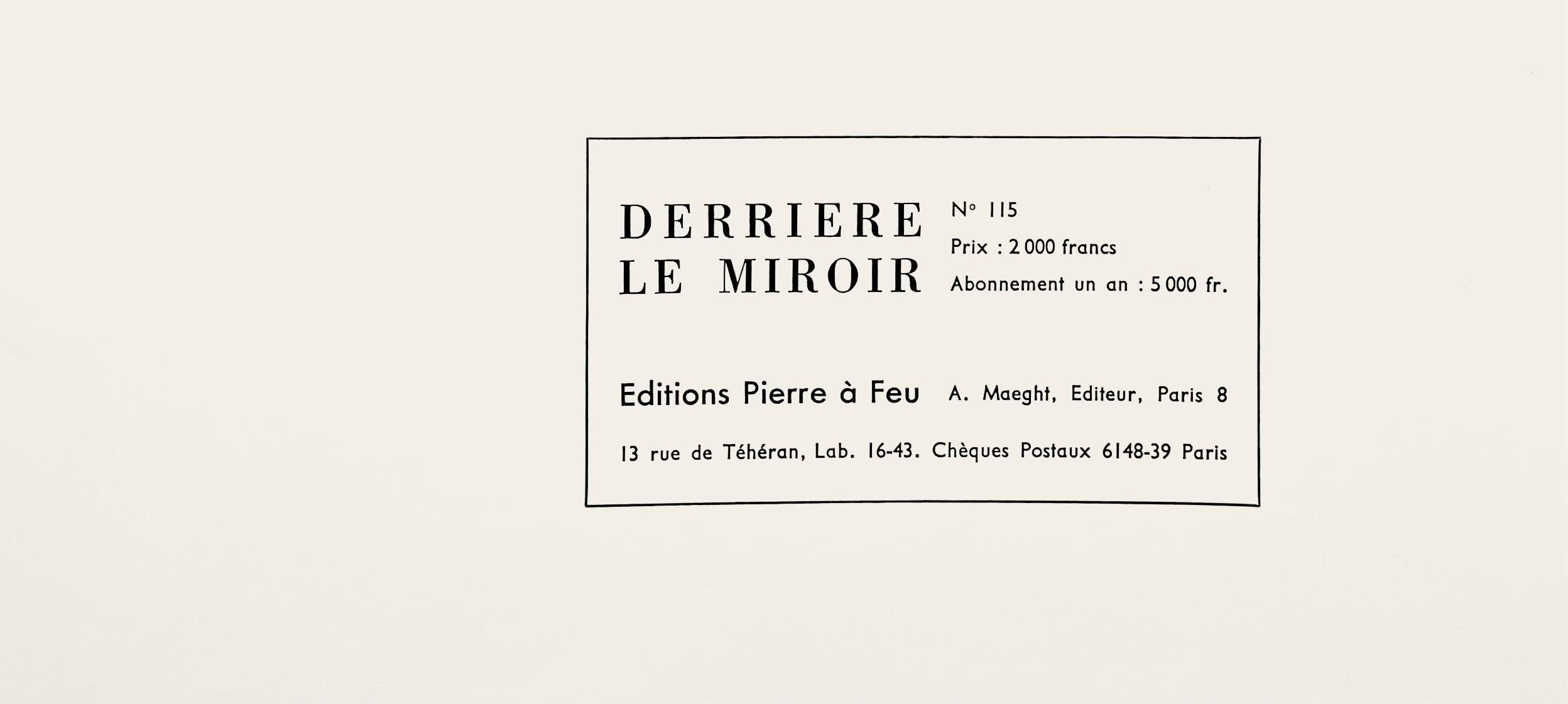 Braque, Soleil et lune II, Derrière le miroir (after) For Sale 1