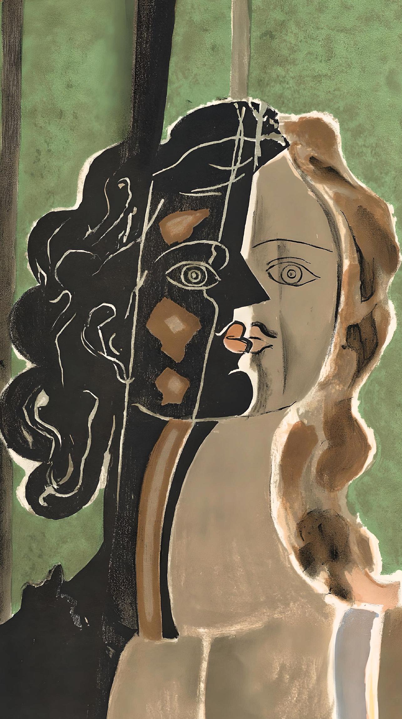 Braque, Tête de femme, Verve: Revue Artistique et Littéraire (after) - Print by Georges Braque