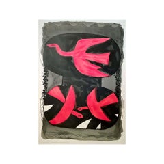 Circa 1960 original poster by Georges Braque - Trois Oiseaux