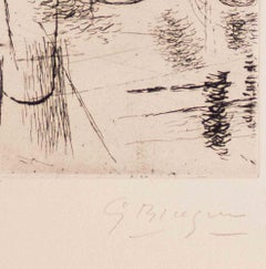 Composition (Nature Morte aux Verres V11）- Etching by G. Braque - 1950 (1912)