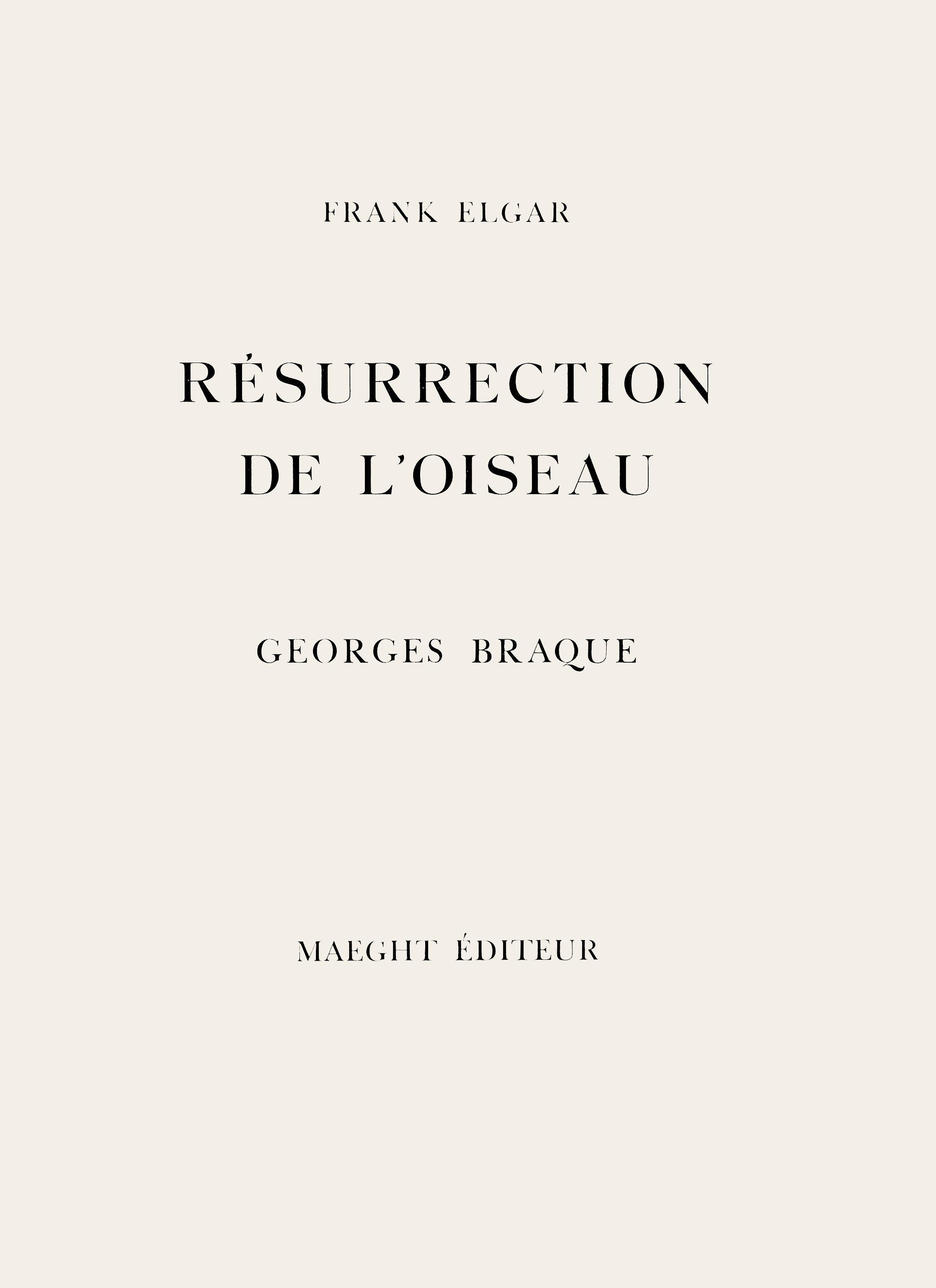 Composición (Vallier 137), Résurrection de l'oiseau, Georges Braque en venta 3