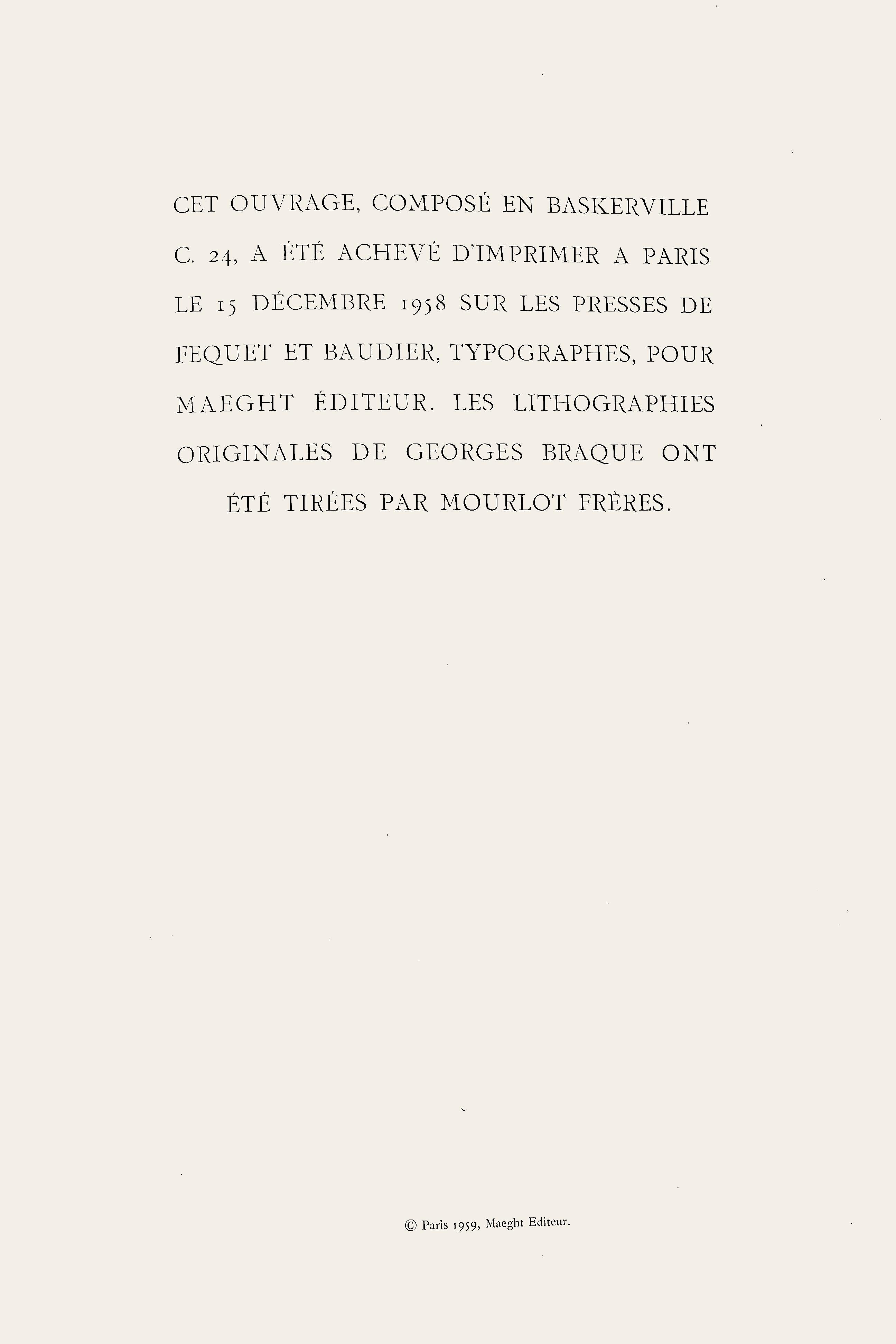 Composición (Vallier 137), Résurrection de l'oiseau, Georges Braque en venta 4