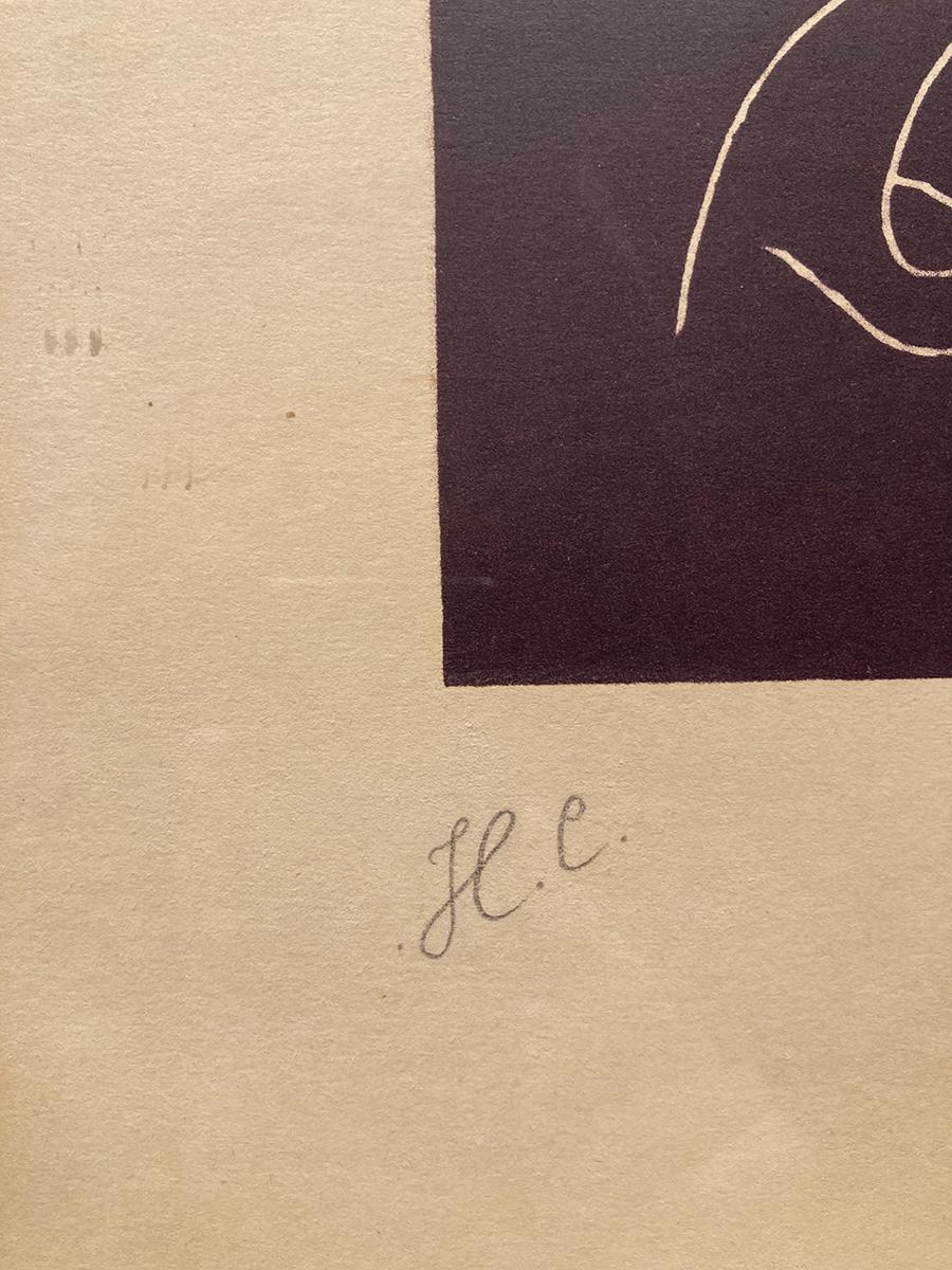 'Composition (Vallier 153) Le Tir a l'arc' by Georges Braque, Lithograph For Sale 3