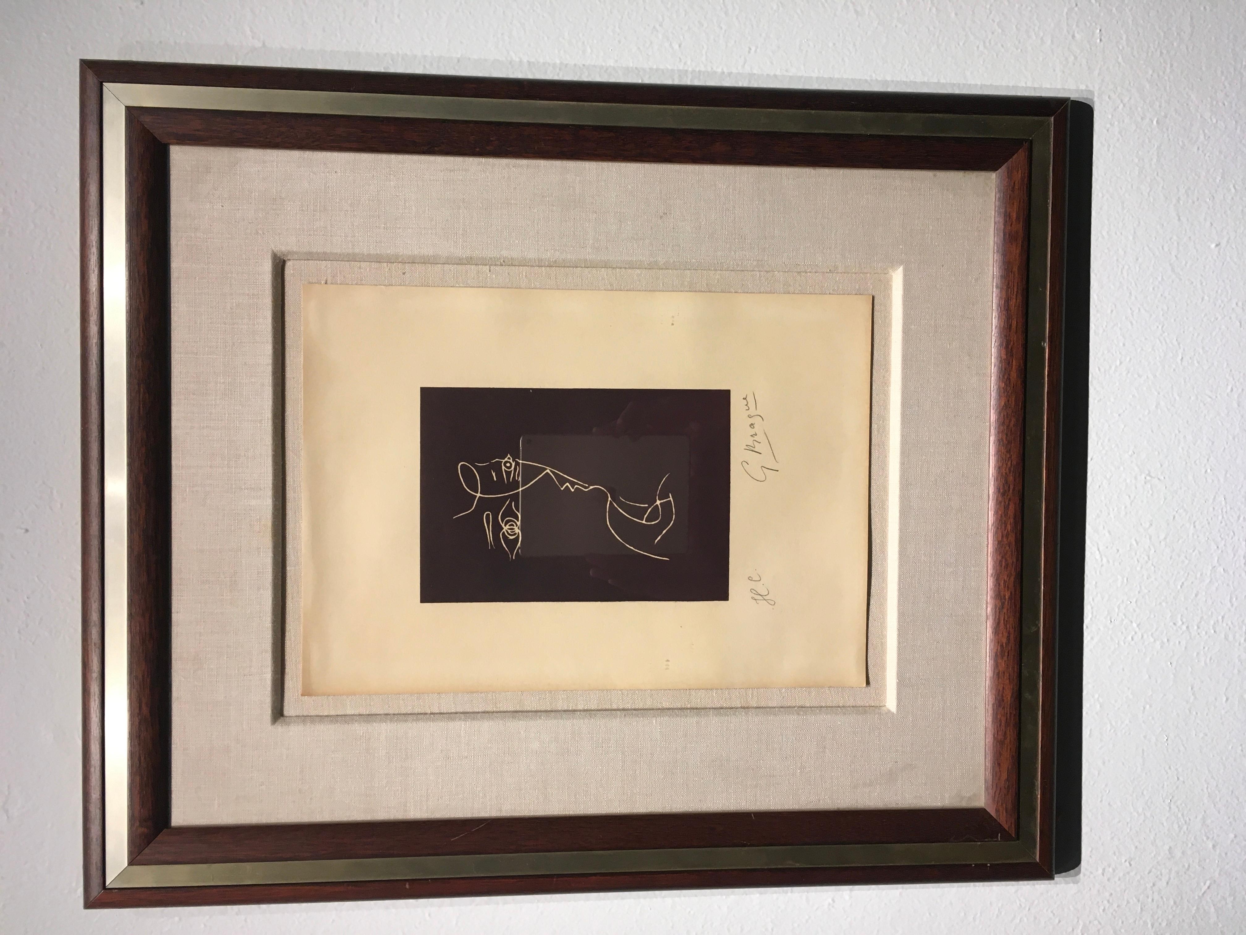 'Composition (Vallier 153) Le Tir a l'arc' by Georges Braque, Lithograph For Sale 5