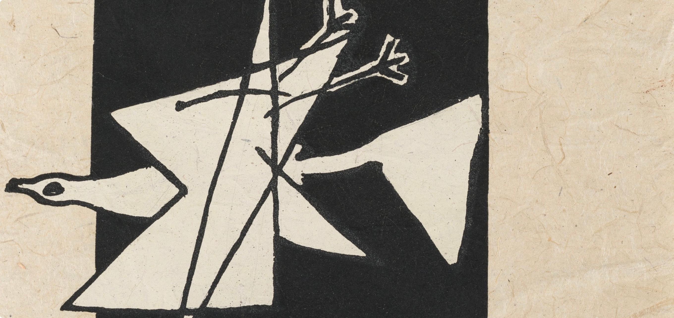 Komposition (Vallier 153), Le Tir à l'arc mis en lumière par Georges Braque im Angebot 1