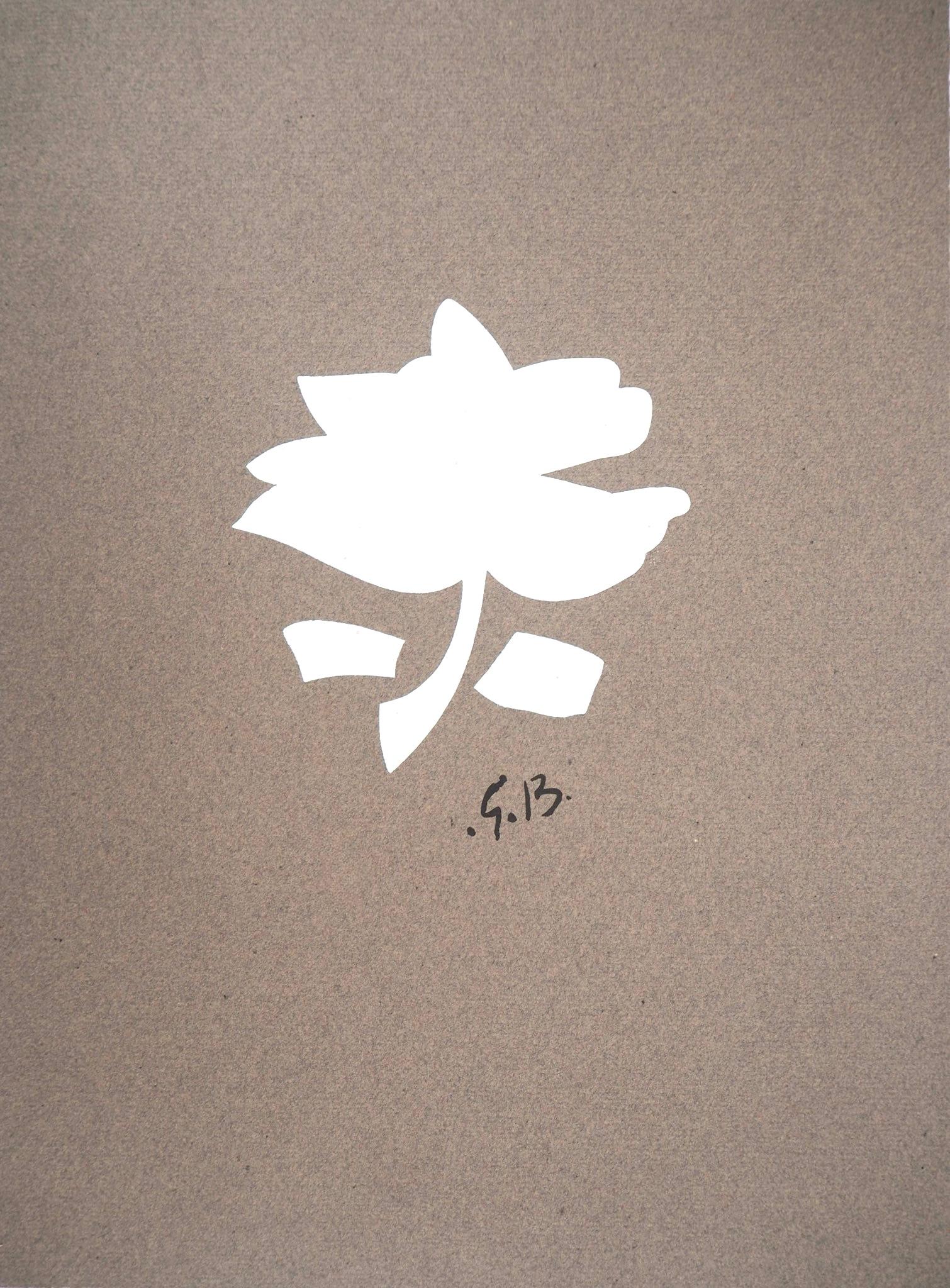 Lithographie auf Vélin pur Chiffon Moulin à papier Richard de Bas Papier. Aufschrift: unsigniert und nicht nummeriert, wie ausgegeben. Guter Zustand. Anmerkungen: aus dem Folio, Le Tir à l'arc mis en lumière par Georges Braque, 1960. Herausgegeben