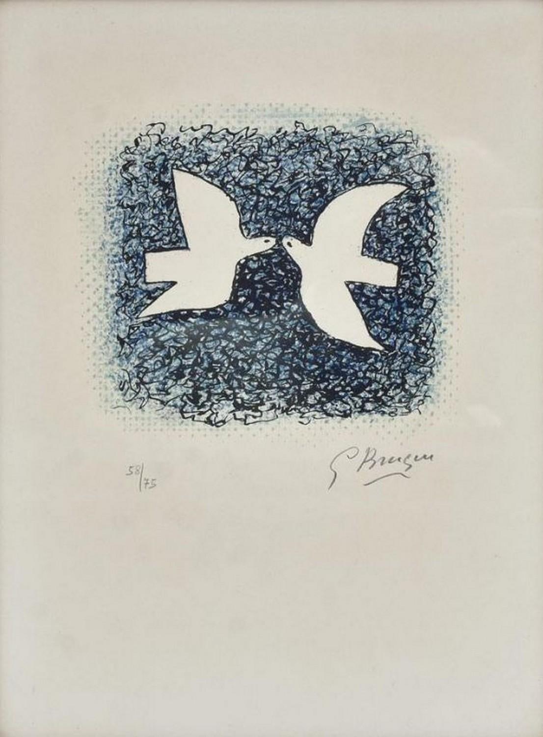 Georges Braque Abstract Print - Couple d'oiseaux 