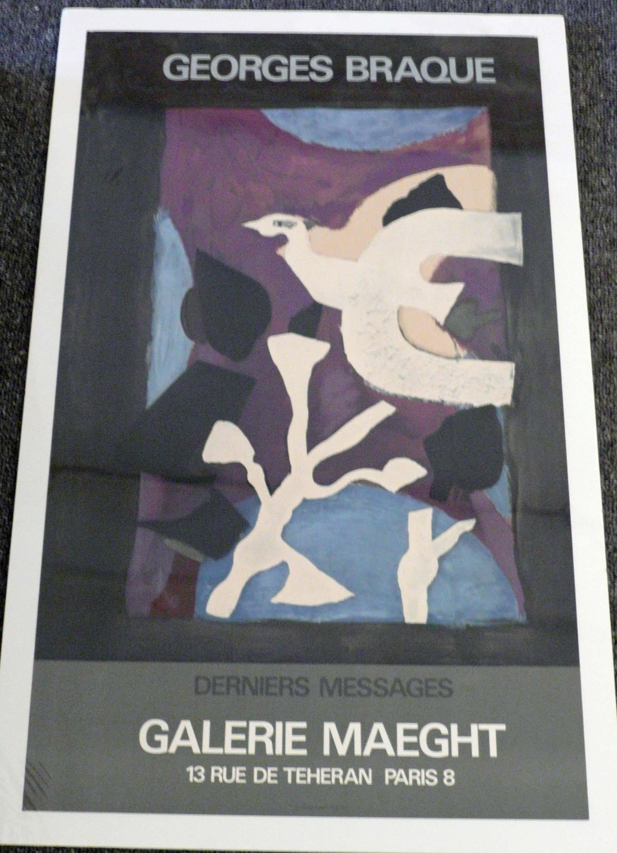 Georges Braque Abstract Print - DERNIERES MESSAGES - GALERIE MAEGHT POSTER