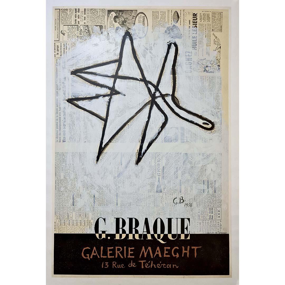 Exhibition of Georges Braque at the Galerie Maeght in 1956 Original Poster 1