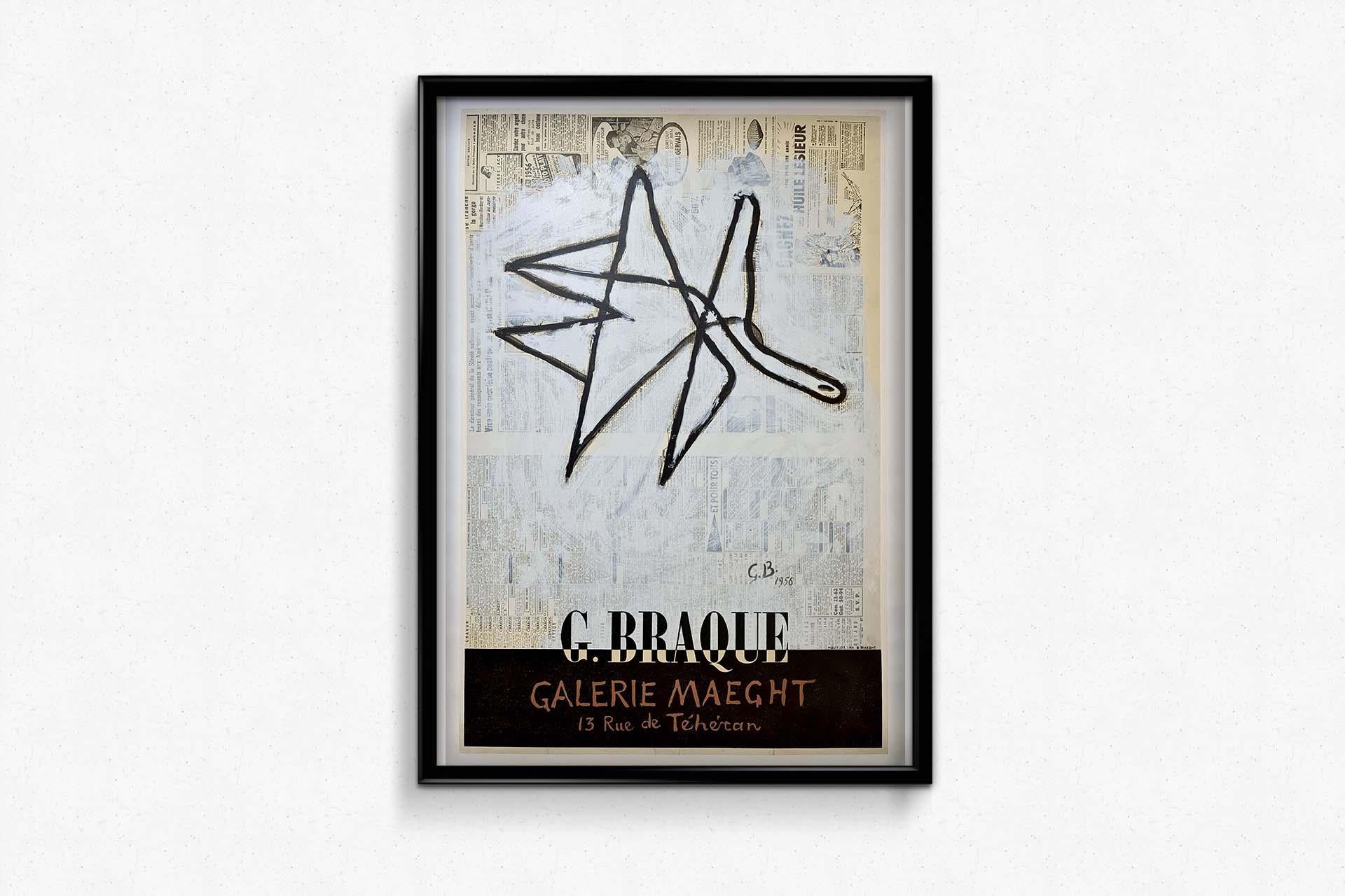 Exhibition of Georges Braque at the Galerie Maeght in 1956 Original Poster 3