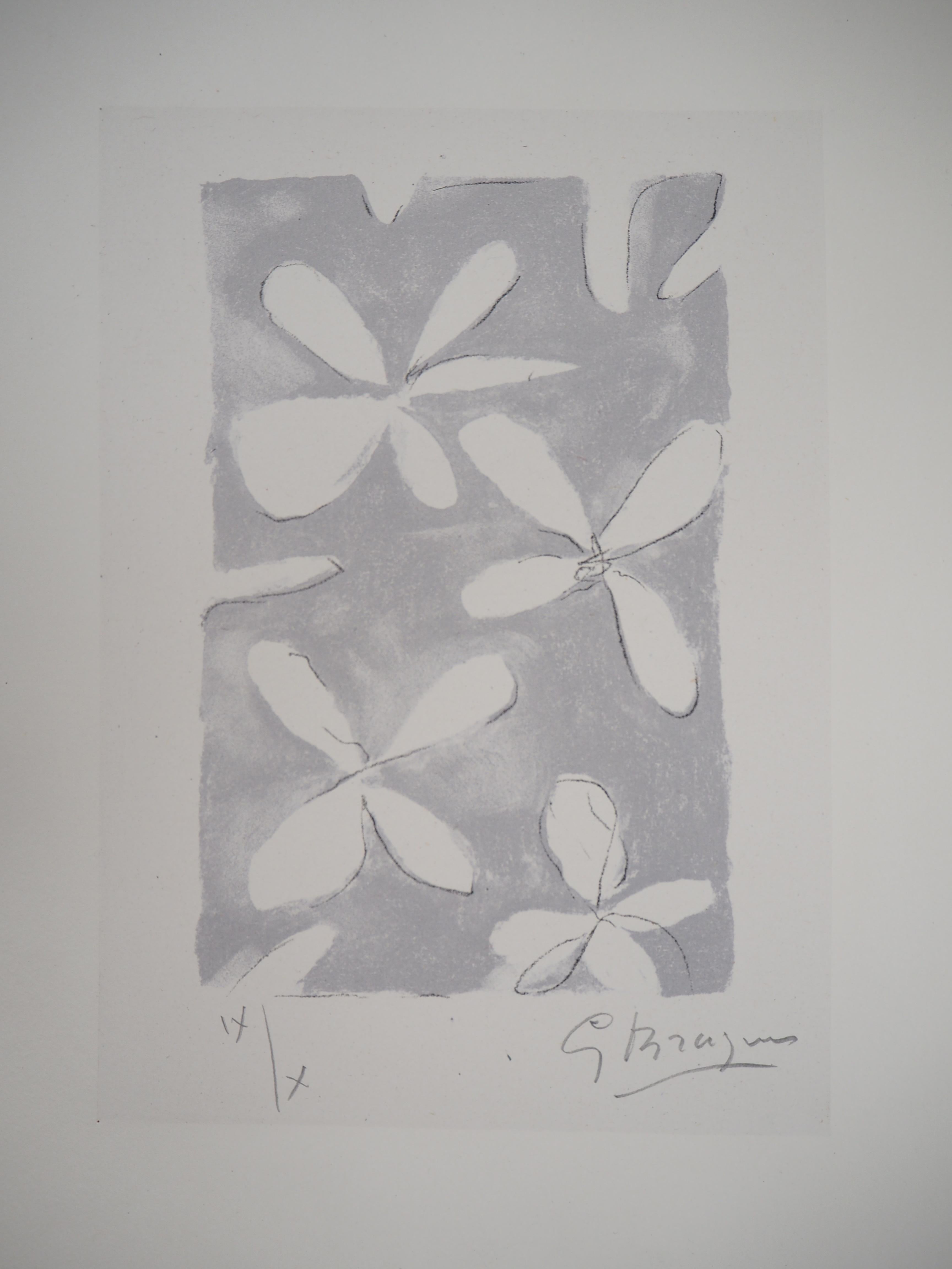 Flower Pattern - Original lithograph, Handsigned, Ltd / 10 - Mourlot #88 - Print by Georges Braque