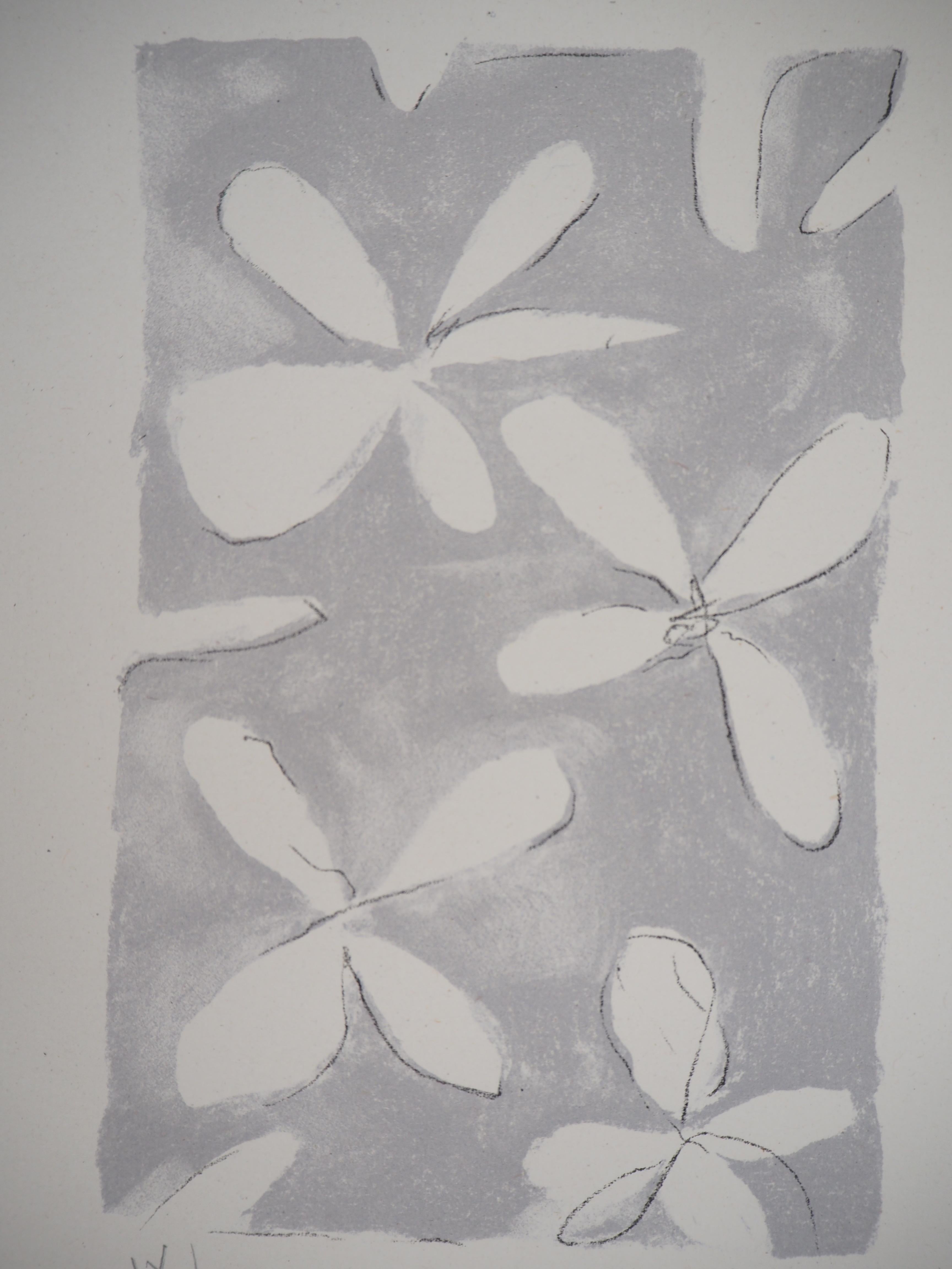 Flower Pattern - Original lithograph, Handsigned, Ltd / 10 - Mourlot #88 - Modern Print by Georges Braque