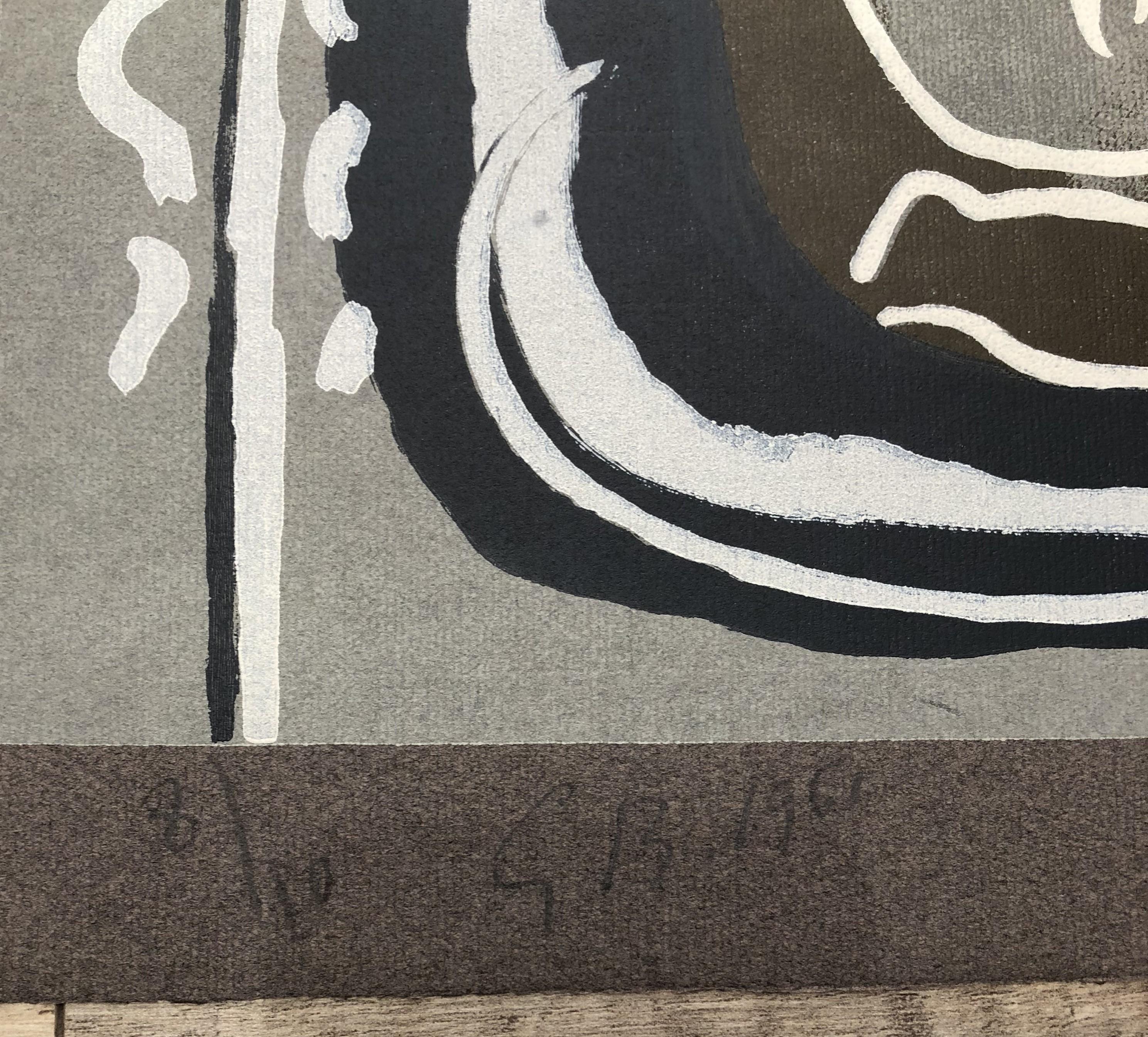 Georges BRAQUE
White Flowers (si je mourais la bas)

Original woodcut, 1962
Handsigned in pencil and monogrammed
Numbered / 10 copies (Edition of 75 copies + 10 copies on brown paper)
Very good condition
Size 47 x 36 cm, on brown paper

REFERENCE :
