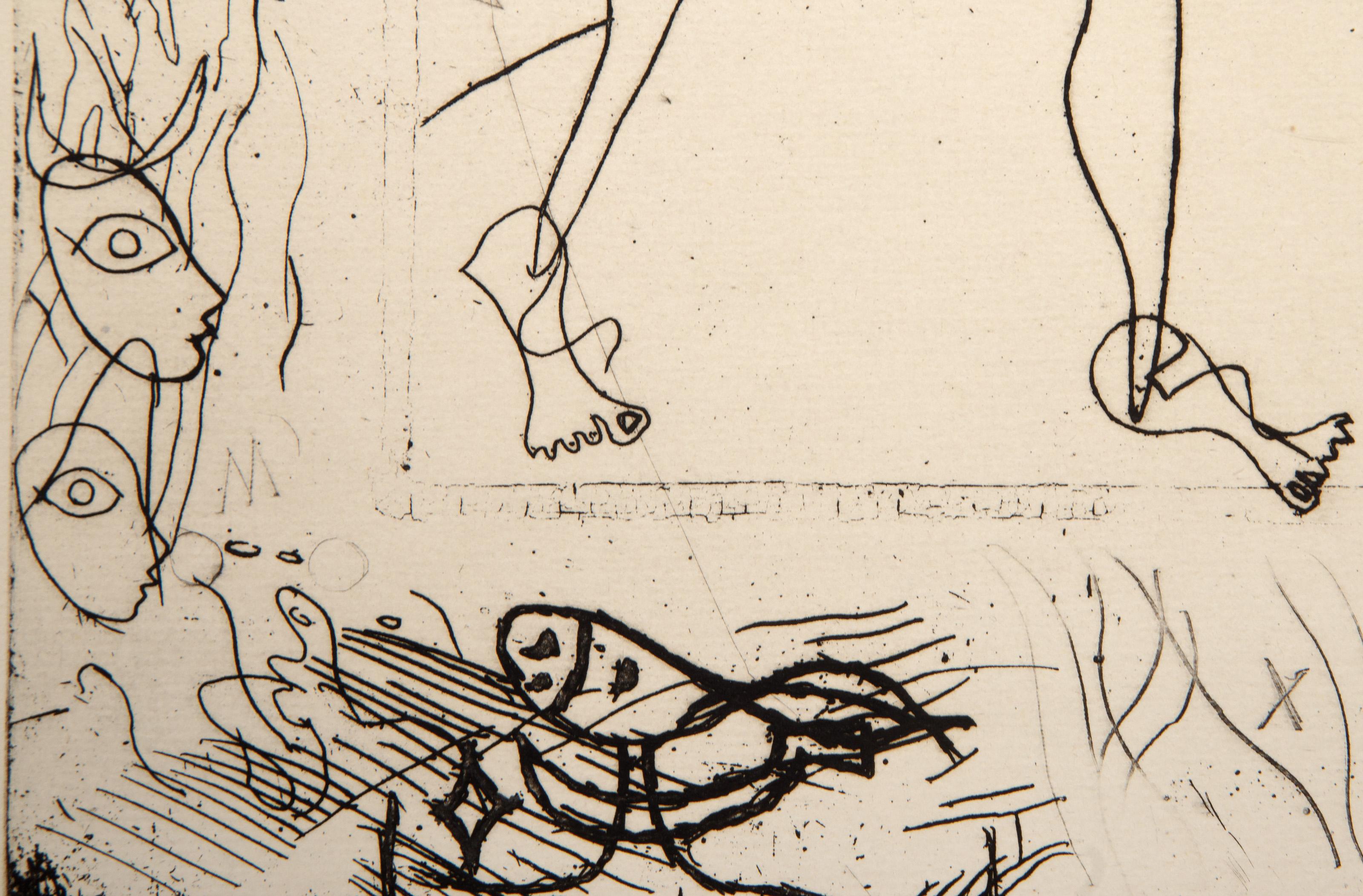 from La Théogonie d'Hésiode, Vallier 20A, Etching by Georges Braque For Sale 3