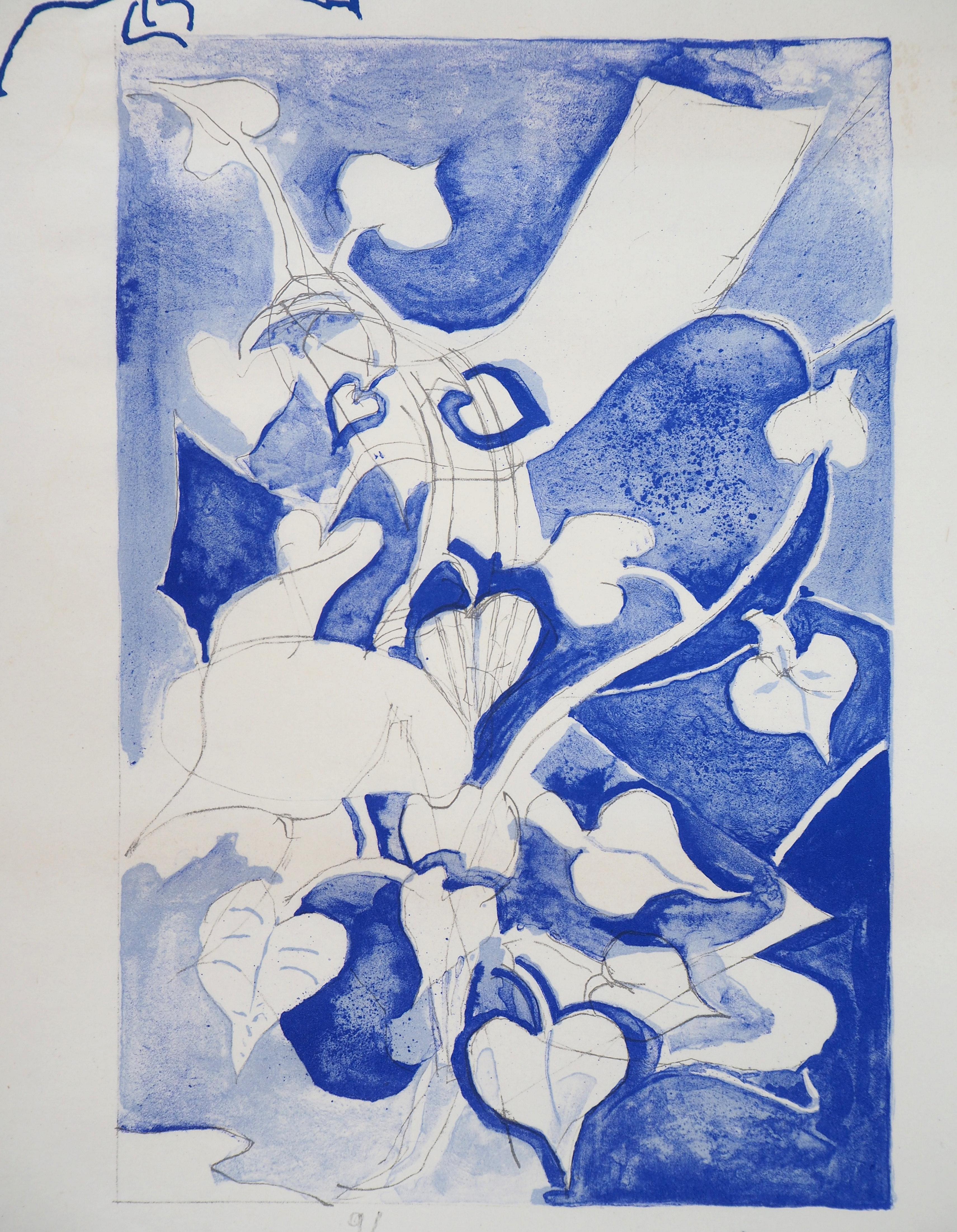 Garden in Blossom - Original lithograph, hand signed (Mourlot) - Modern Print by Georges Braque