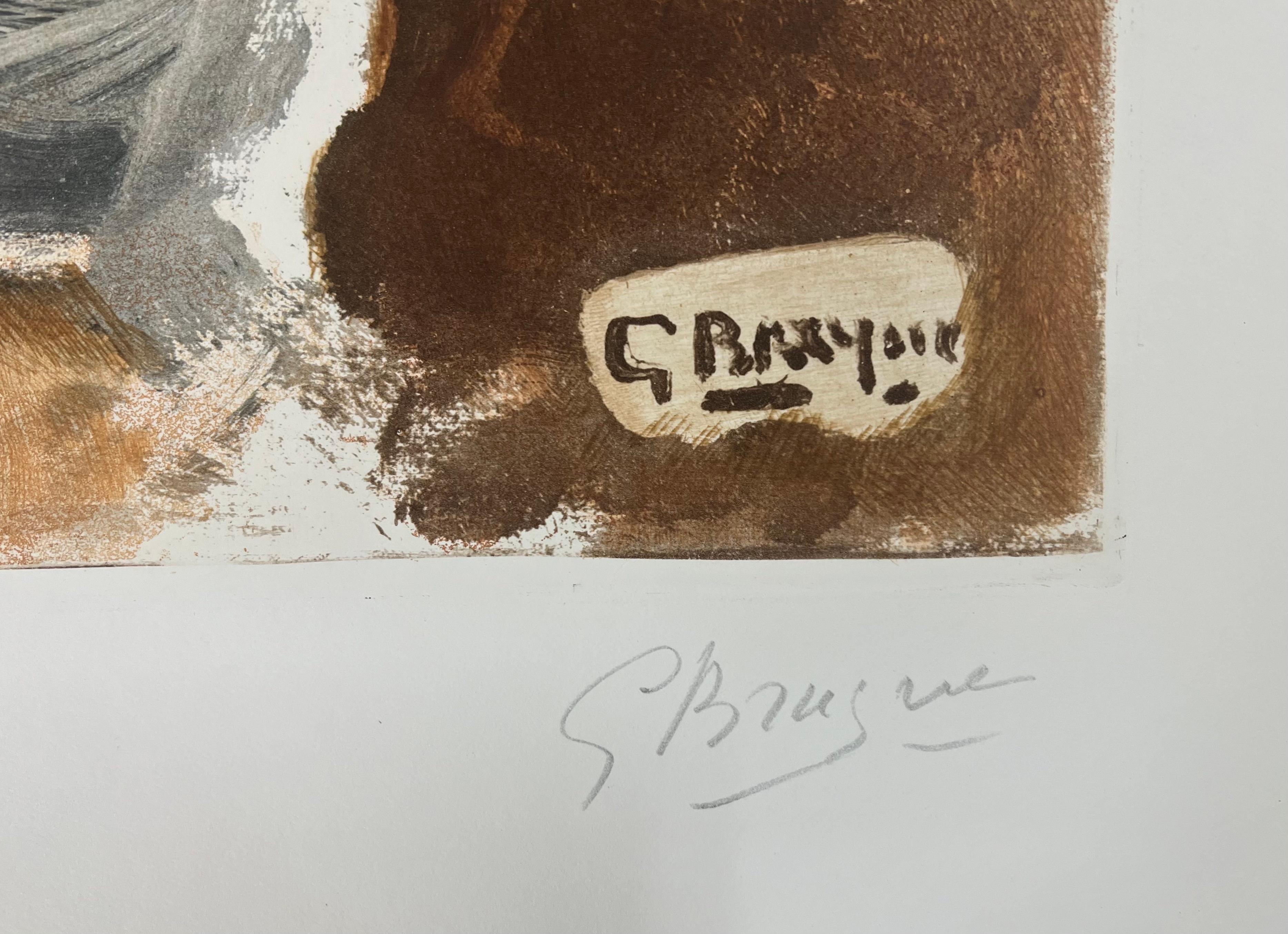 Georges Braque, « Vase de Fleurs Jaunes », aquatinte en couleurs, signée à la main en vente 2