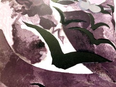 After Georges Braque - Les oiseaux de nuit - Lithograph