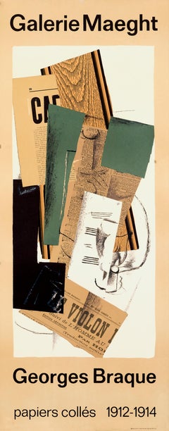"Georges Braque - Galerie Maeght" Original Vintage Cubist Exhibition Poster