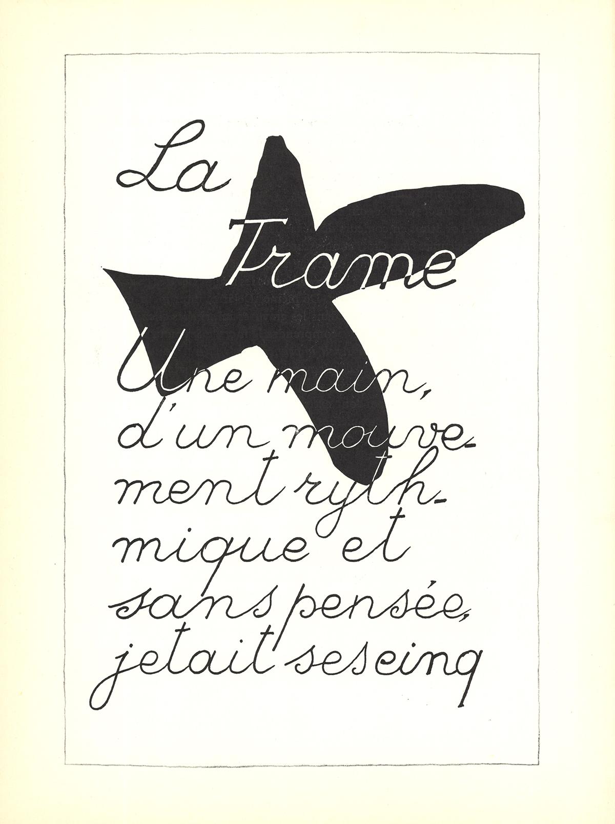 First edition lithograph on page 5 of Derriere le Miroir (DLM) Nos. 121-122. By Pierre Reverdy and Georges Braque
