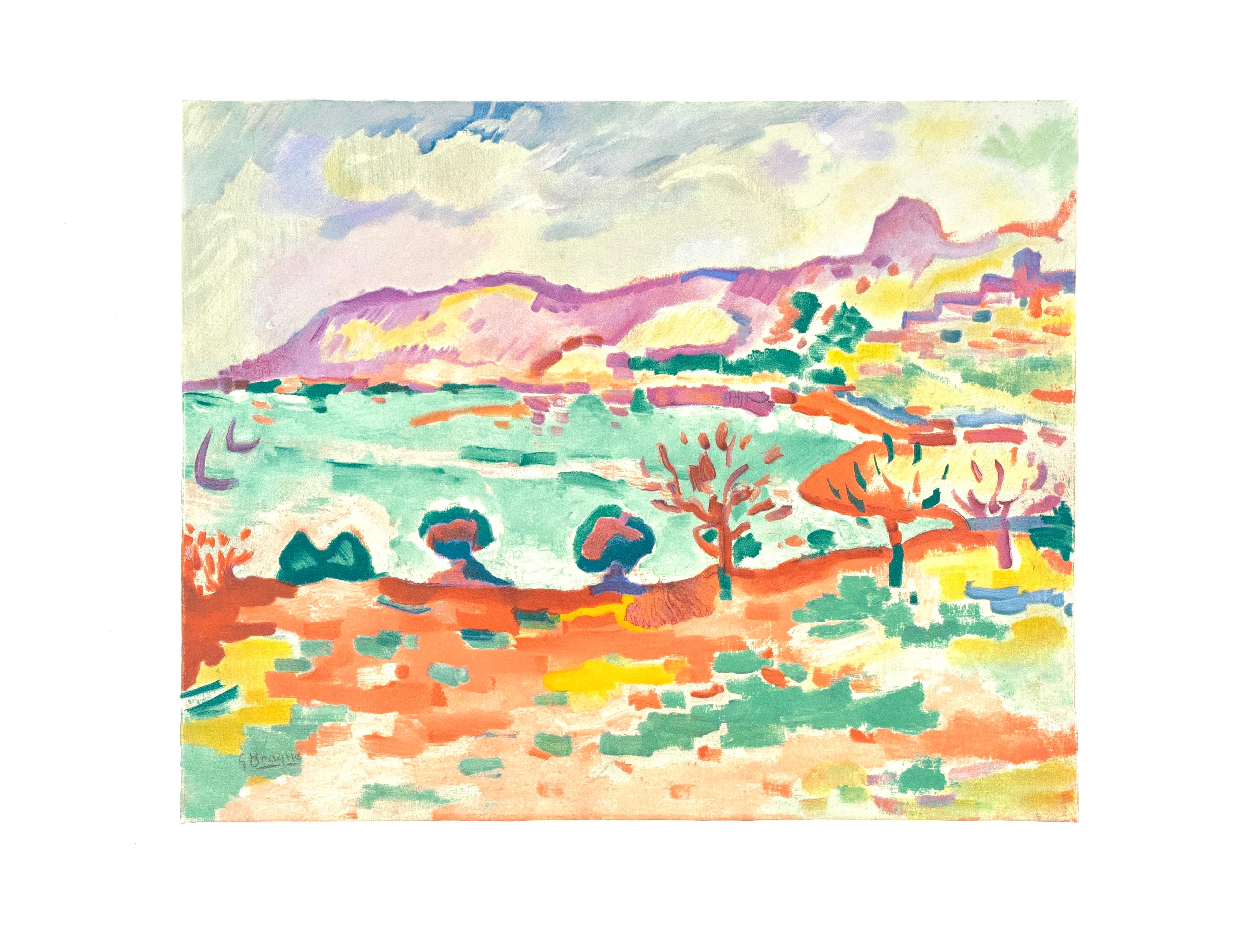 Georges Braque, Landscape at L'Estaque, from Fauves, VII, 1972 (after) For Sale 4