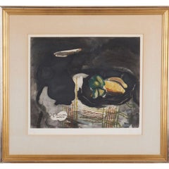 Georges Braque - Pichet Noir et Citrons - Eau-forte et aquatinte signées à la main, 1952