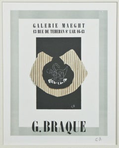 Georges Braque Signed Lithograph 10"x8" "Galerie Maeght 1946"