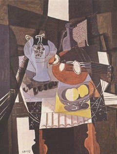 Georges Braque 'Still Life with Compote Bowl, Bottle and Mandolin' 1990- Offset