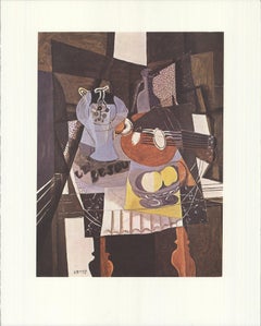 Georges Braque „Stillleben mit Kompottschale, Flasche und Mandolin“ 1990- Offset