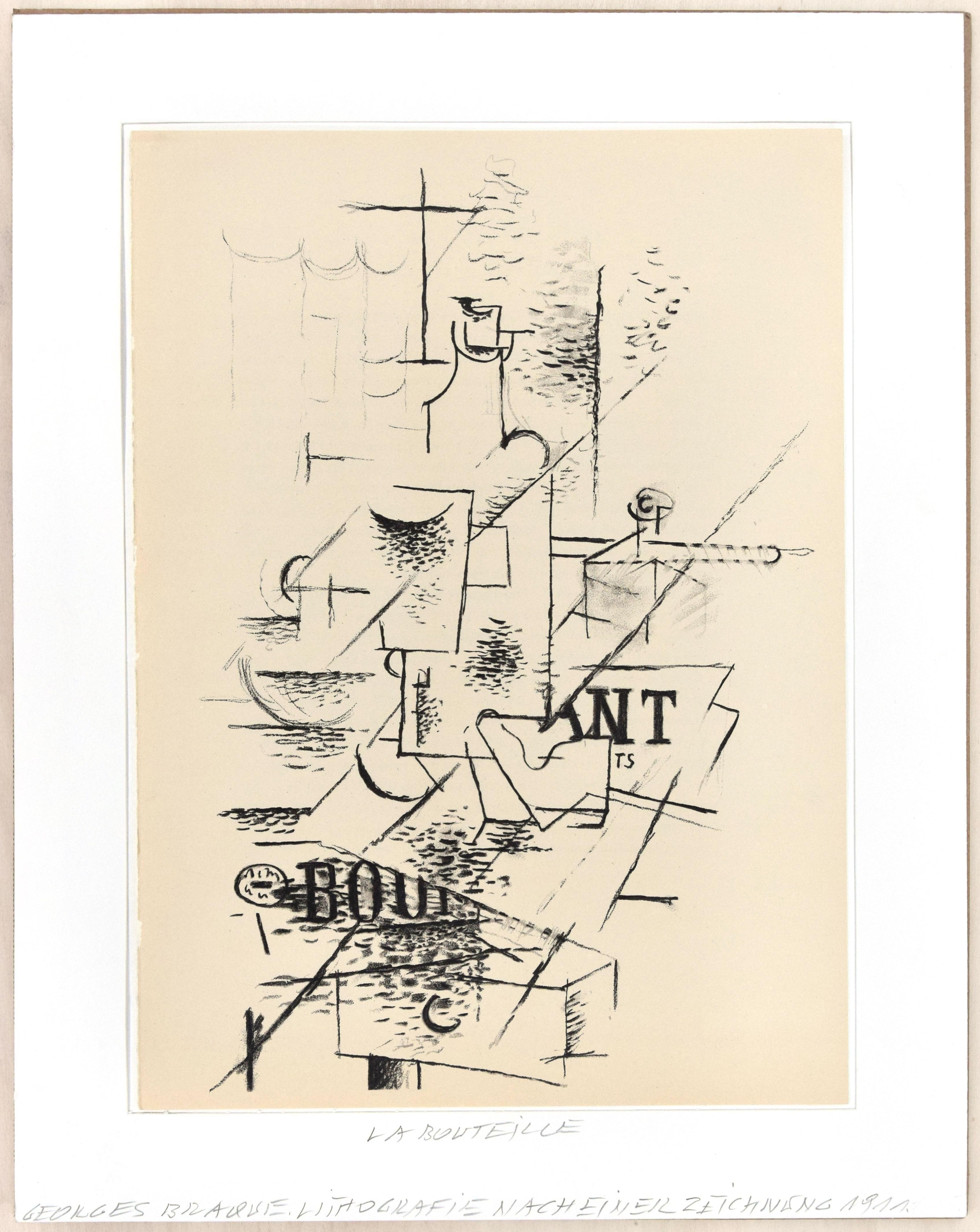 La Bouteille - Georges Braque - Lithograph - Modern 1