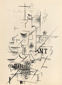 La Bouteille - Georges Braque - Litografia - 1963