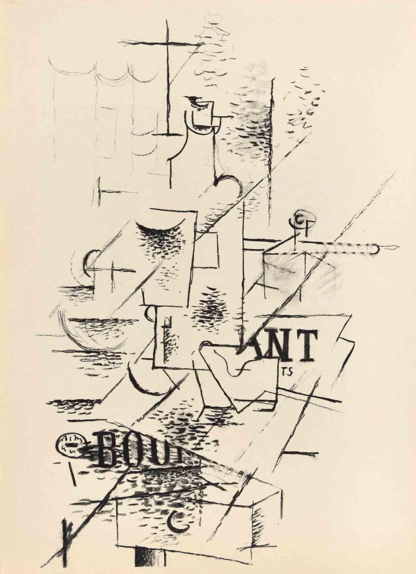La Bouteille ist eine Lithographie nach einem grafischen Werk von Georges Braque aus dem Jahr 1911.

Gute Bedingungen.

Dieser Druck stammt aus der Mappe Derrière Le Miroir Nr. 138 S.7. Herausgegeben von Maeght und gedruckt von Mourlot im Jahr