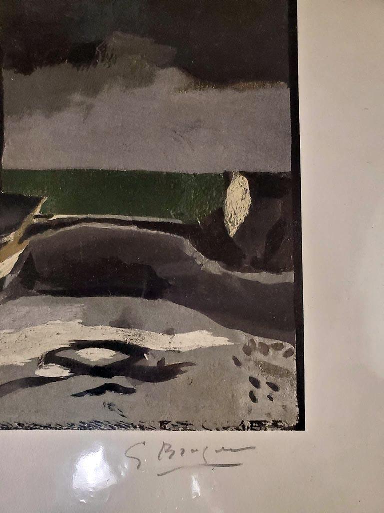 La Braque - Black Landscape Print by Georges Braque
