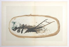 Lithographie d'origine « La charrue »