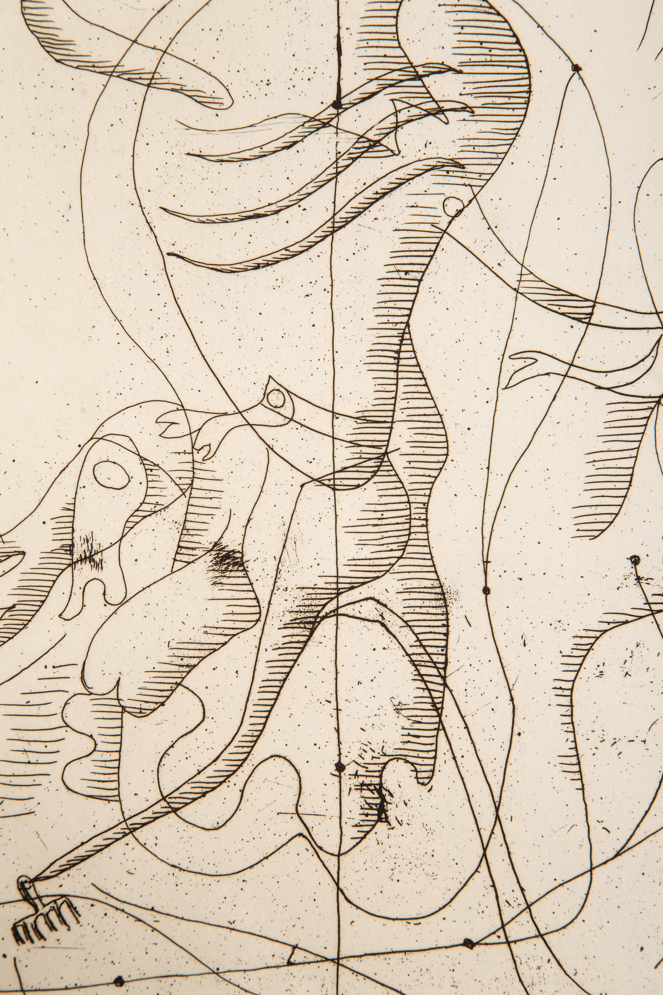 La Theogonie d'Hesiode 20O, Abstract Etching by Georges Braque For Sale 1