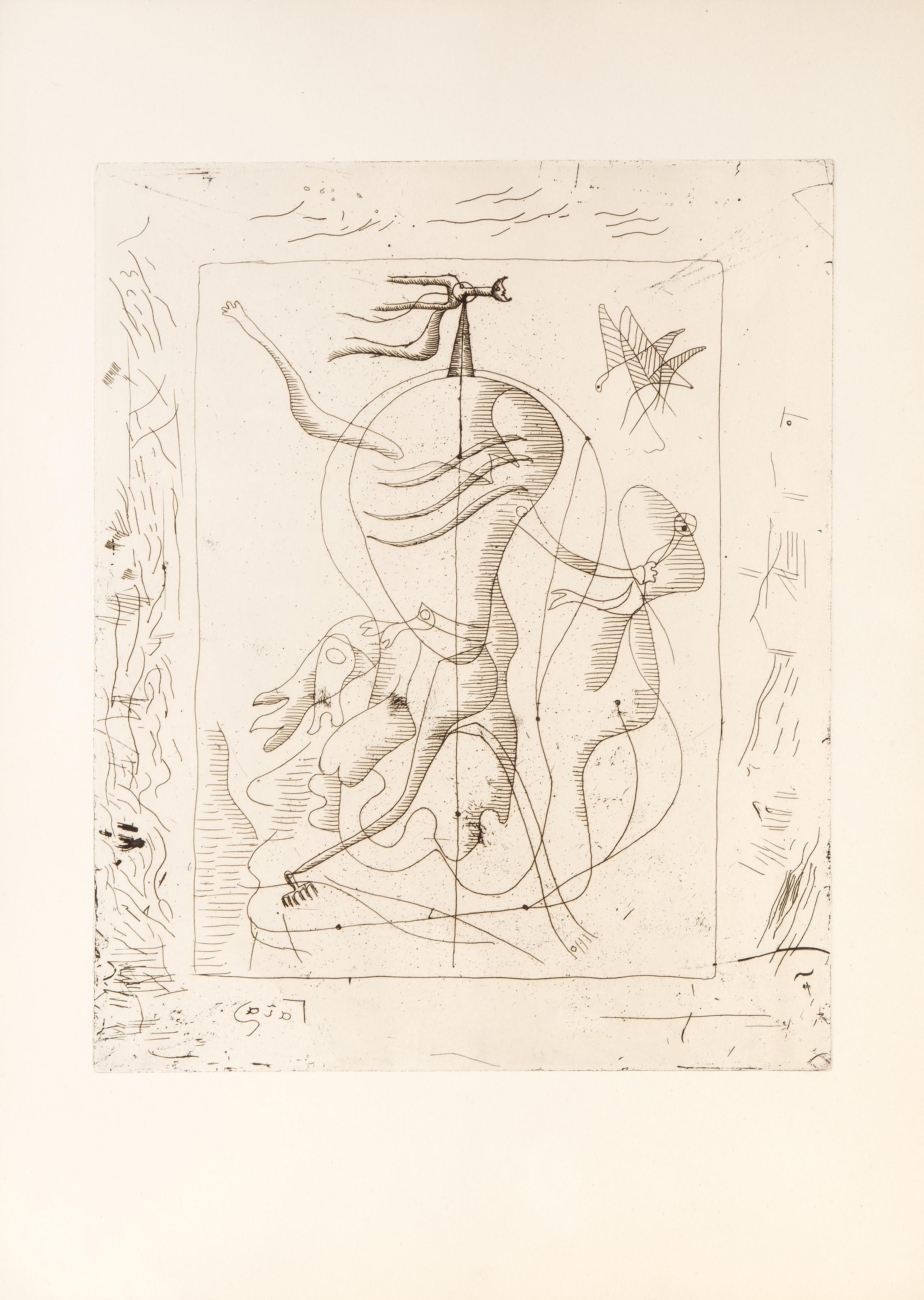 La Theogonie d'Hesiode 20O, Abstract Etching by Georges Braque For Sale 3