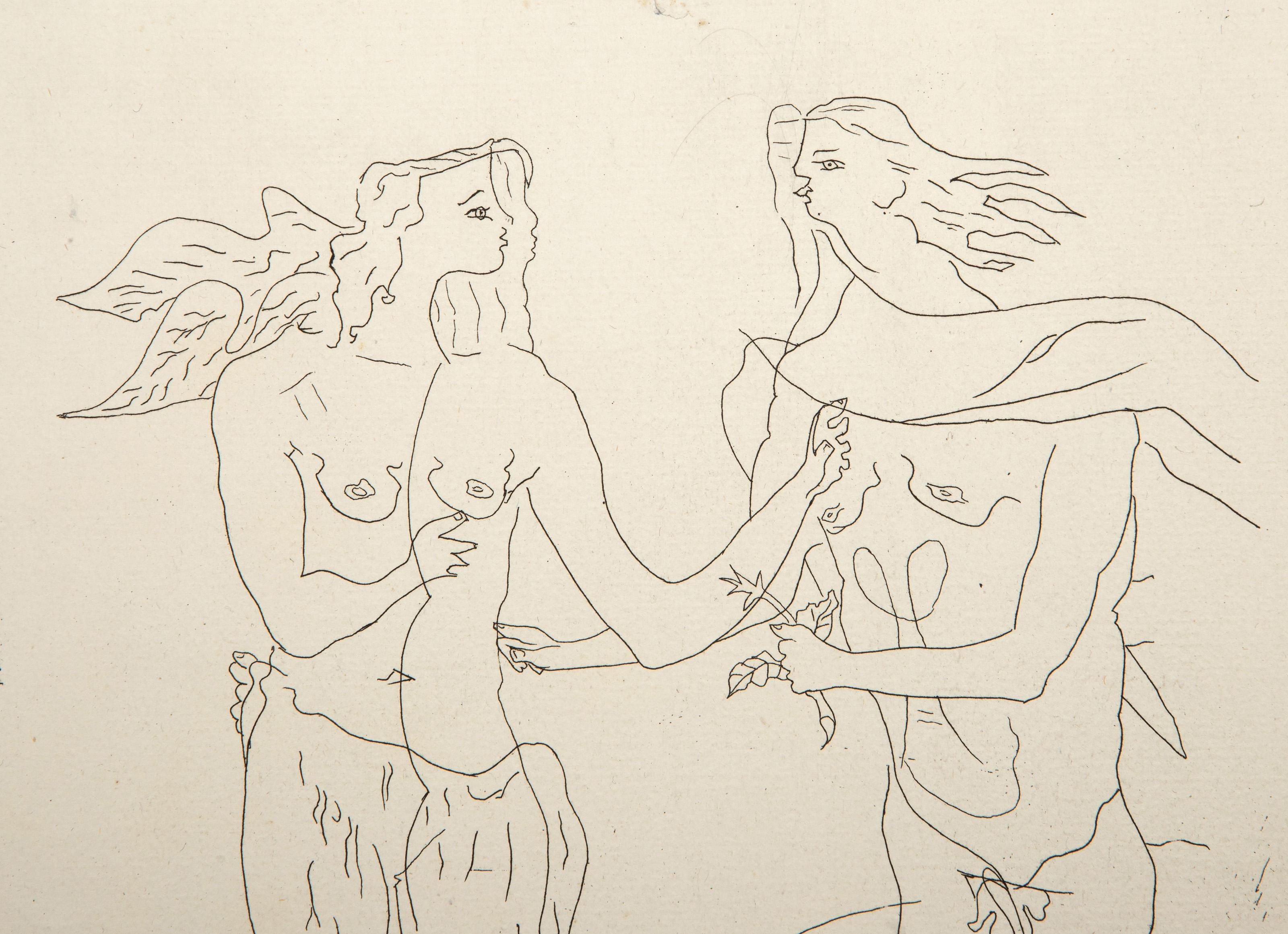 La Théogonie d'Hésiode Frontispiece, Etching by Georges Braque For Sale 1