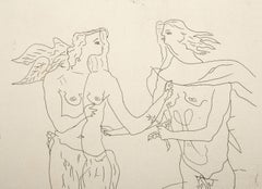 La Théogonie d'Hésiode Frontispiece, Etching by Georges Braque