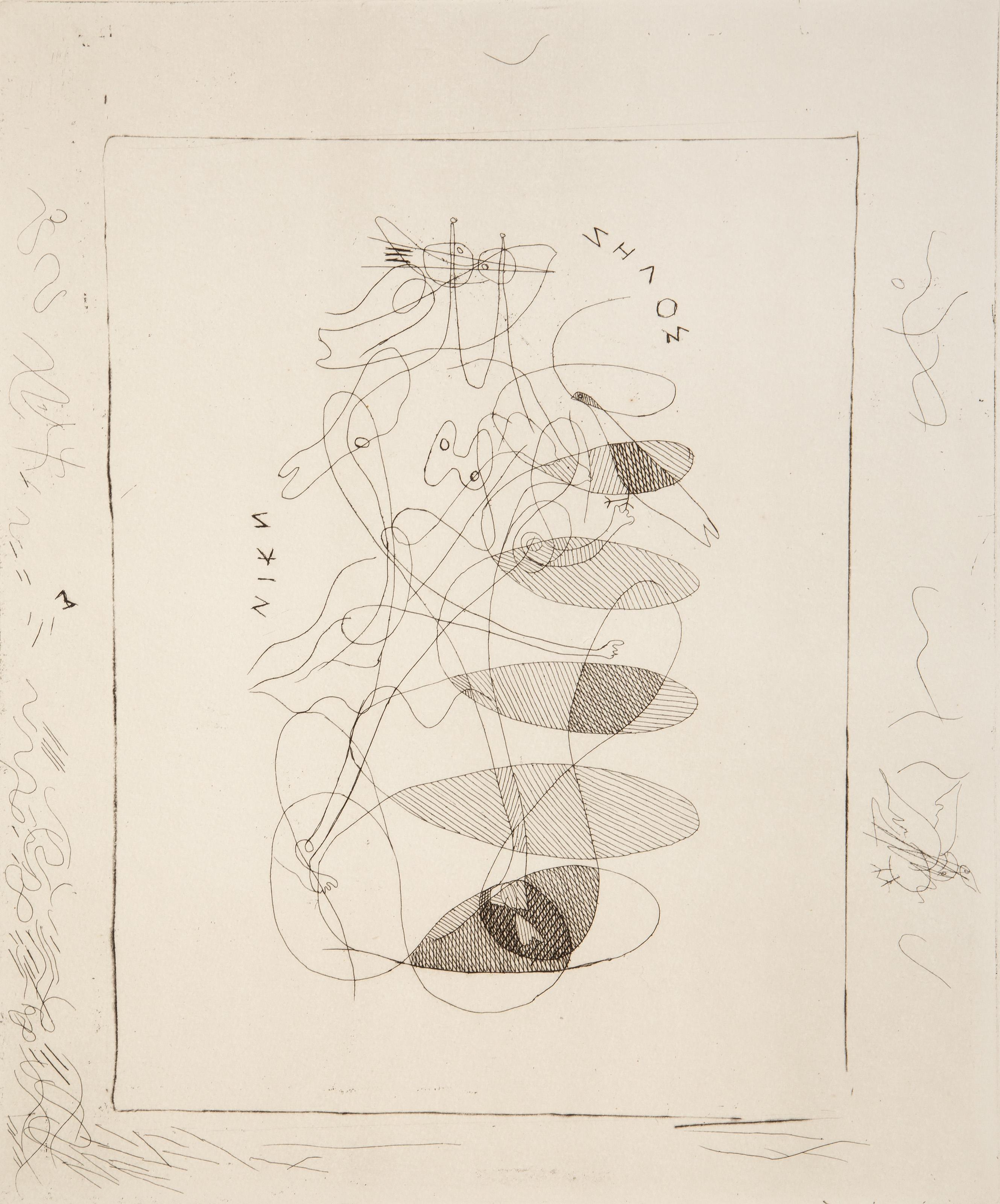  Georges Braque, French (1882 - 1963) -  La Theogonie D'Hesiode Vallier 20K, Year: 1955, Medium: Etching on Hollande Van Gelder, Image Size: 14.25 x 11.75 inches, Size: 21.25 x 15 in. (53.98 x 38.1 cm), Publisher: Maeght Editeur, Reference: Vallier