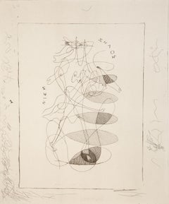La Theogonie D'Hesiode Vallier 20K, acquaforte astratta di Georges Braque