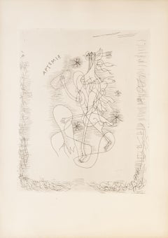 La Theogonie d'Hesiode Vallier 20N, Abstract Etching by Georges Braque