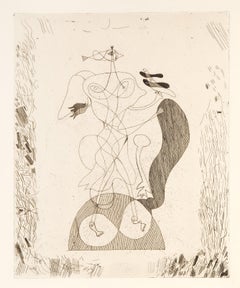 La Theogonie d'Hesiode Vallier 20P, Cubist Etching by Georges Braque