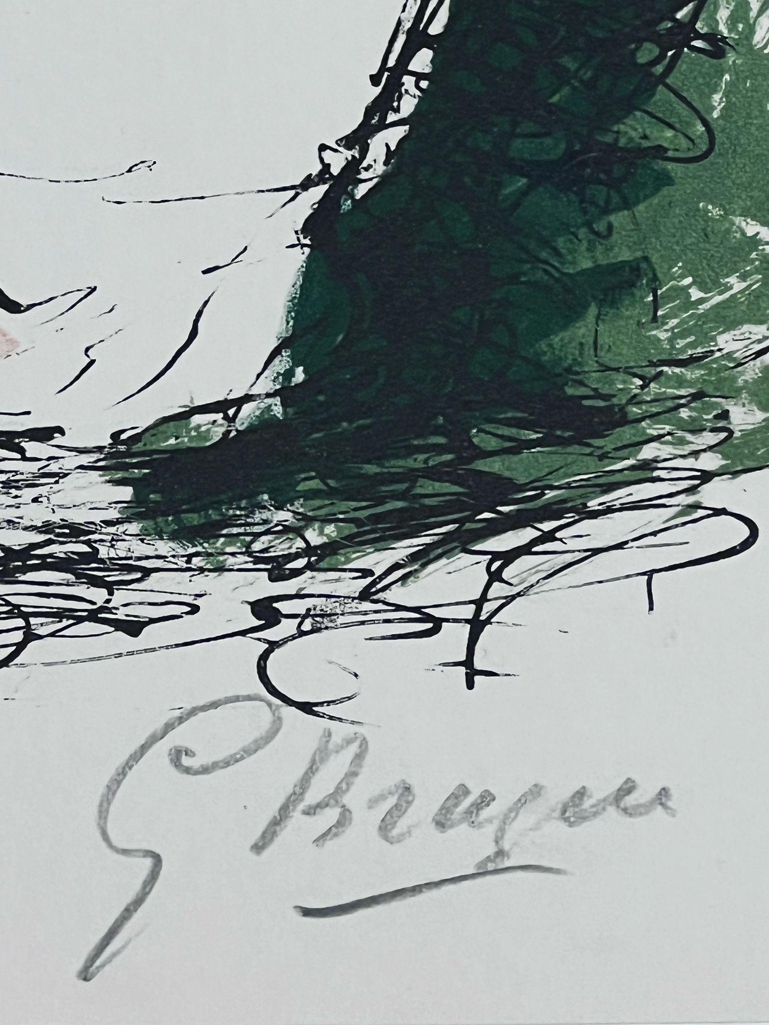 Lithograph, 1962
Edition : HC 10/125
Publisher : André Sauret (Monte-Carlo)
Printer : Mourlot (Paris)
Catalog : [Vallier 188, p. 284]

33.00 cm. x 52.00 cm.  12.99 in. x 20.47 in. (paper)
30.00 cm. x 17.00 cm.  11.81 in. x 6.69 in.