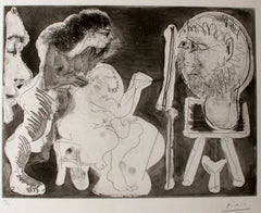Le Modèle et son Peintre - Etching by Georges Braque - 1963