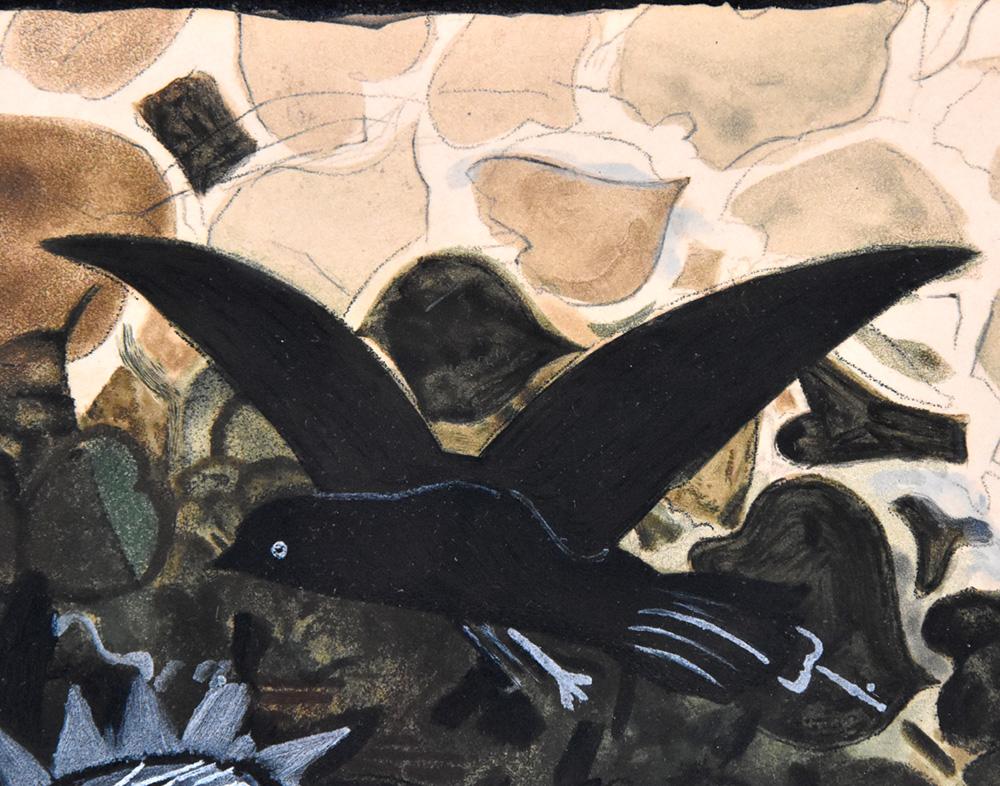 The bird is Georges Braque's calling card. When the 70-year-old artist was commissioned to create monumental decorations for the Louvre, he chose the bird as his subject. This winged animal appears again and again in his oeuvre, but its