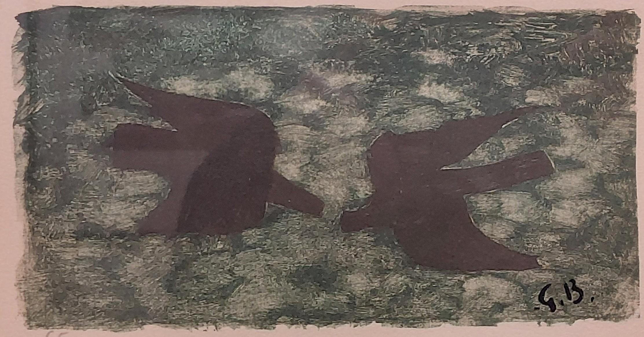 Le Pays total - Gray Abstract Print by Georges Braque