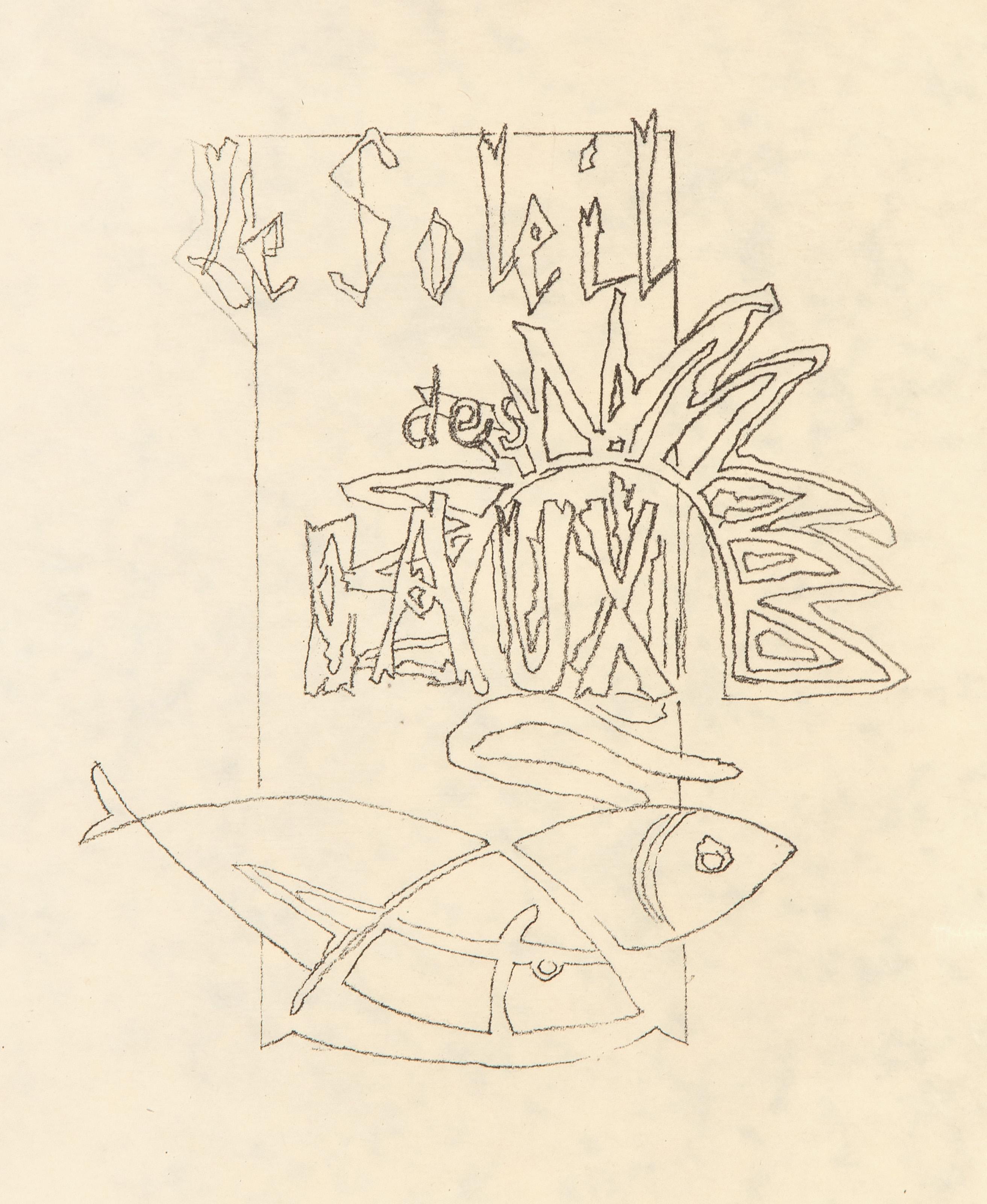  Georges Braque, Francese (1882 - 1963) - Le Soleil des Eaux II, Anno: 1949, Medium: Litografia, Edizione: Test Test, Dimensioni immagine: 7,25 x 6 pollici, Dimensioni: 12 x 9 pollici (30,48 x 22,86 cm), Stampatore: Lacouriere, Parigi, Editore: H.